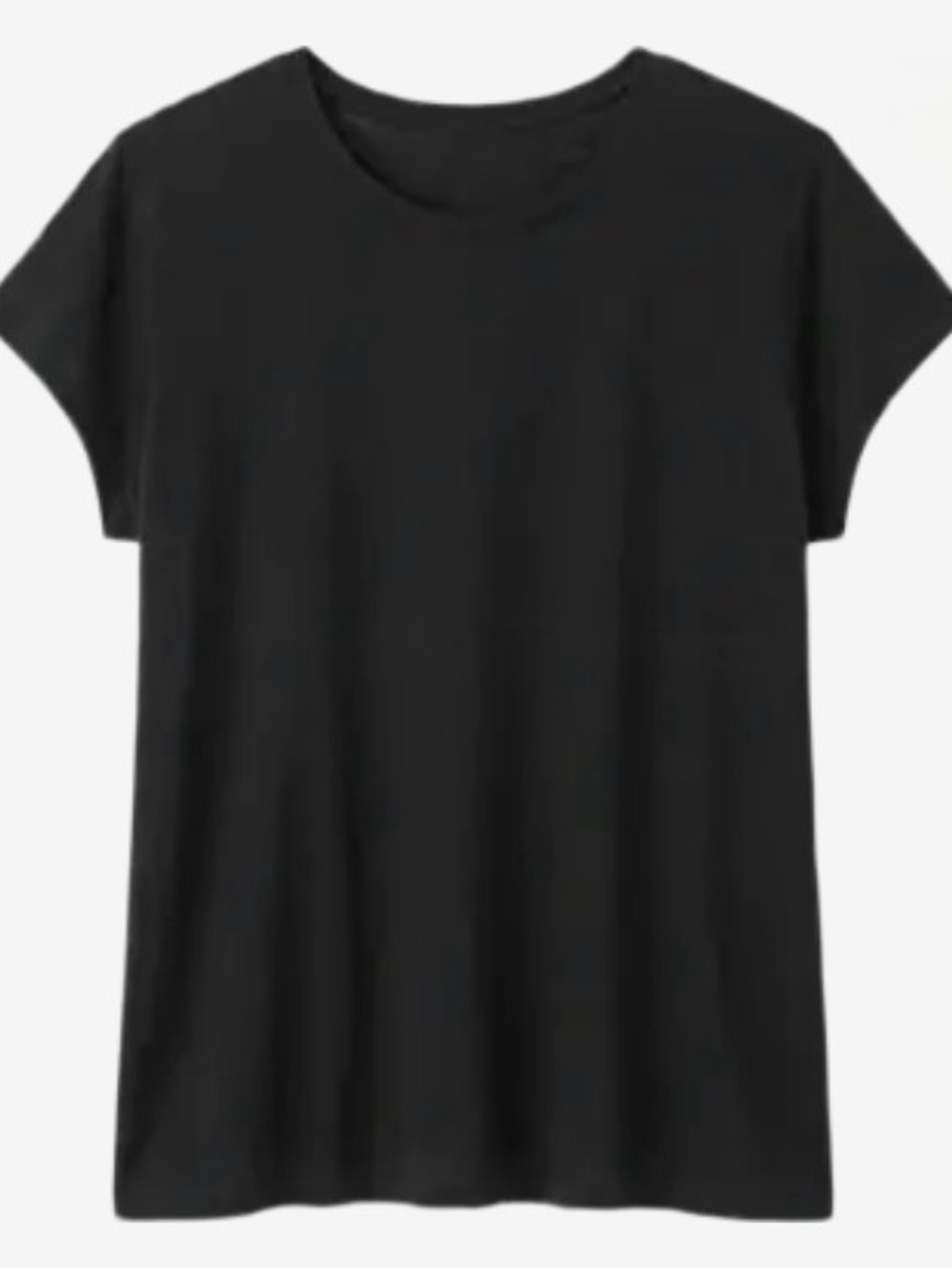 Classic Black Women's Tee - Casual Crew Neck